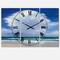 Designart Beach Clouds II 3 Panel Traditional Wall Clock